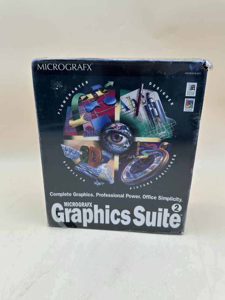 Micrografx Complete Graphics Suite 2 CD-ROM 1997 Windows 95 NEW Sealed
