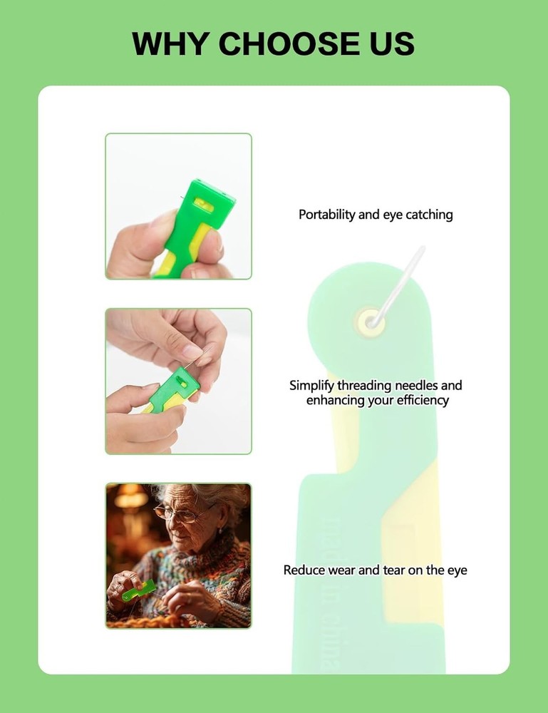 Portable Automatic Needle Threader with Keychain - Perfect for All Users