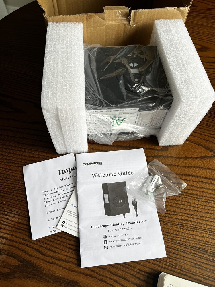 300W Low Voltage Transformer for Landscape Lighting Timer and Sensor Sunvie