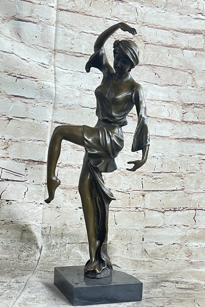 Handmade Signed D.H.Chiparus, Bronze Statue Dancer Bronze Sculpture `Testris`