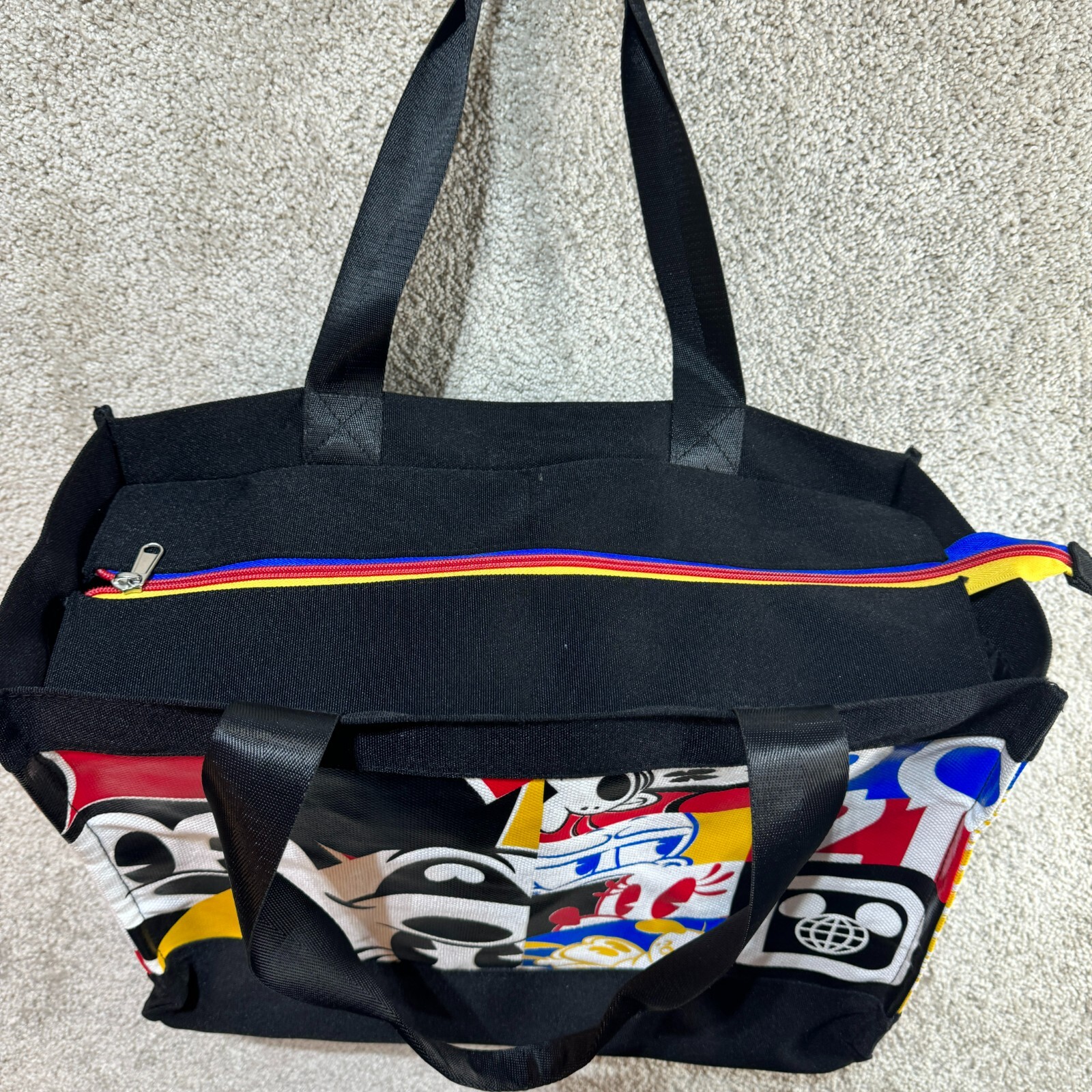 Disney Parks 2021 Mickey Mouse Tote Bag Multicolor Walt Disney World Color Block