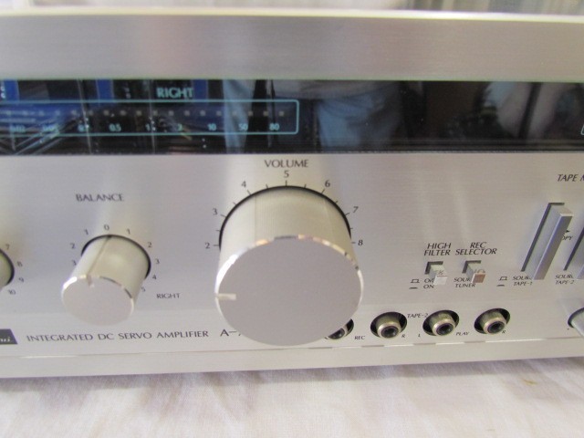 Sansui Integrated DC Servo Amplifier A-7 Silver Face -Tested -Working-VERY CLEAN