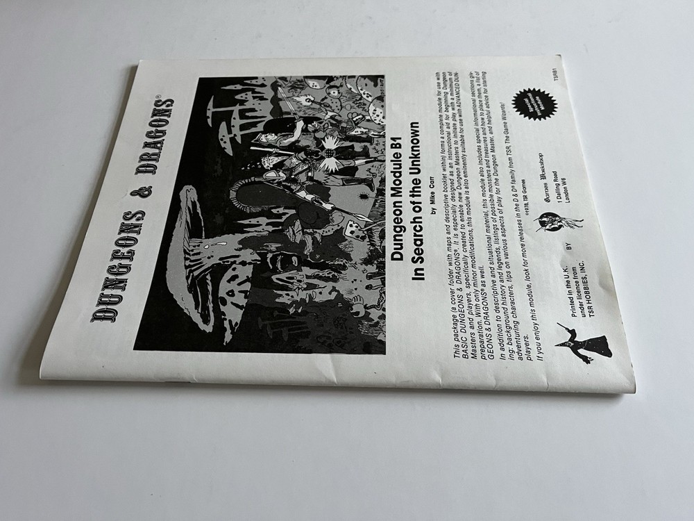 Dungeons and Dragons Basic Set Games Workshop TSR 1978