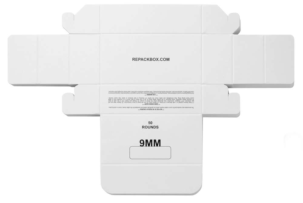 REPACKBOX® 3 SAMPLE BOXES - Military Cardboard 9MM Ammo Box