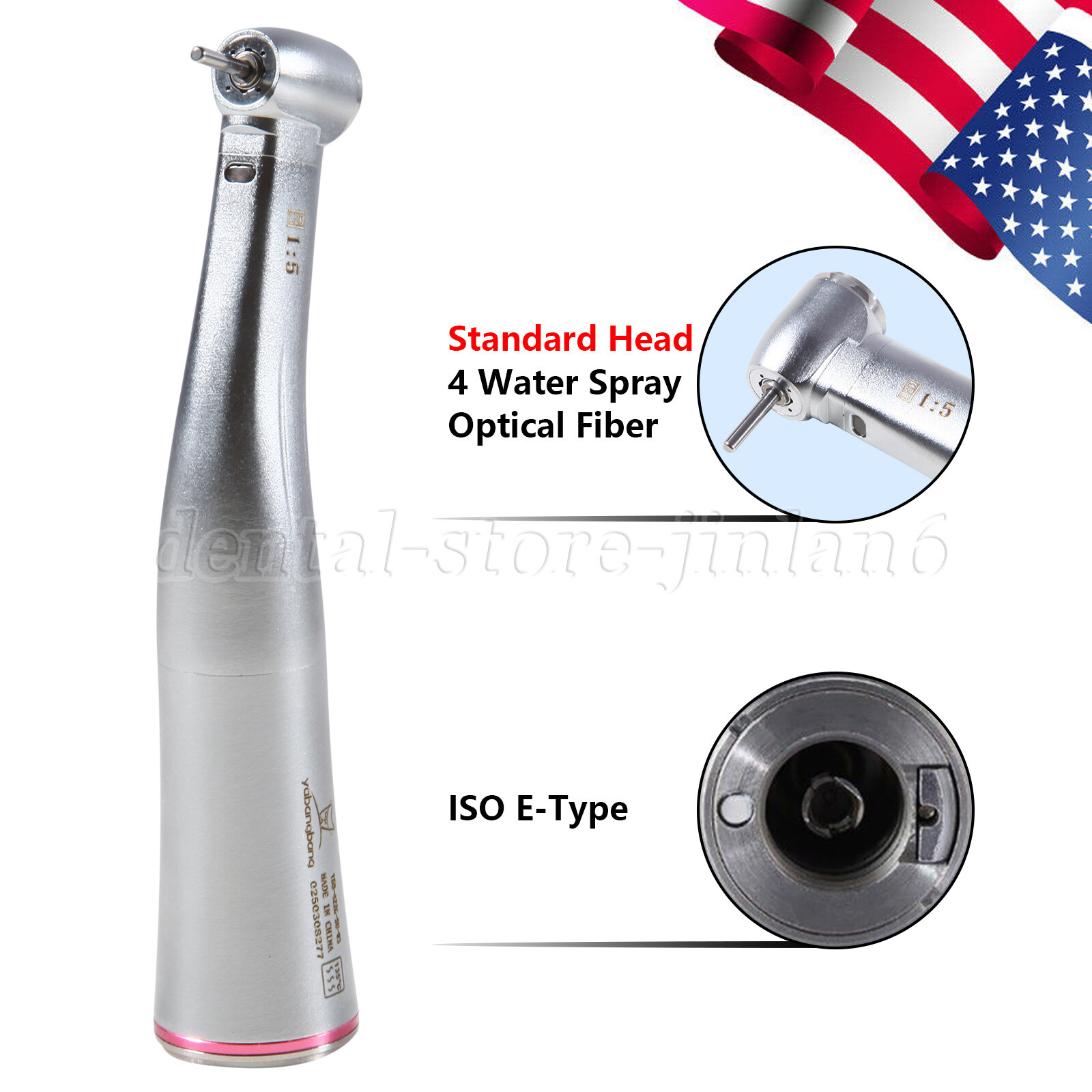 NSK Style Dental Brushless LED Electric Micro Motor 1:1 1:5 1:4.2 Handpiece USA