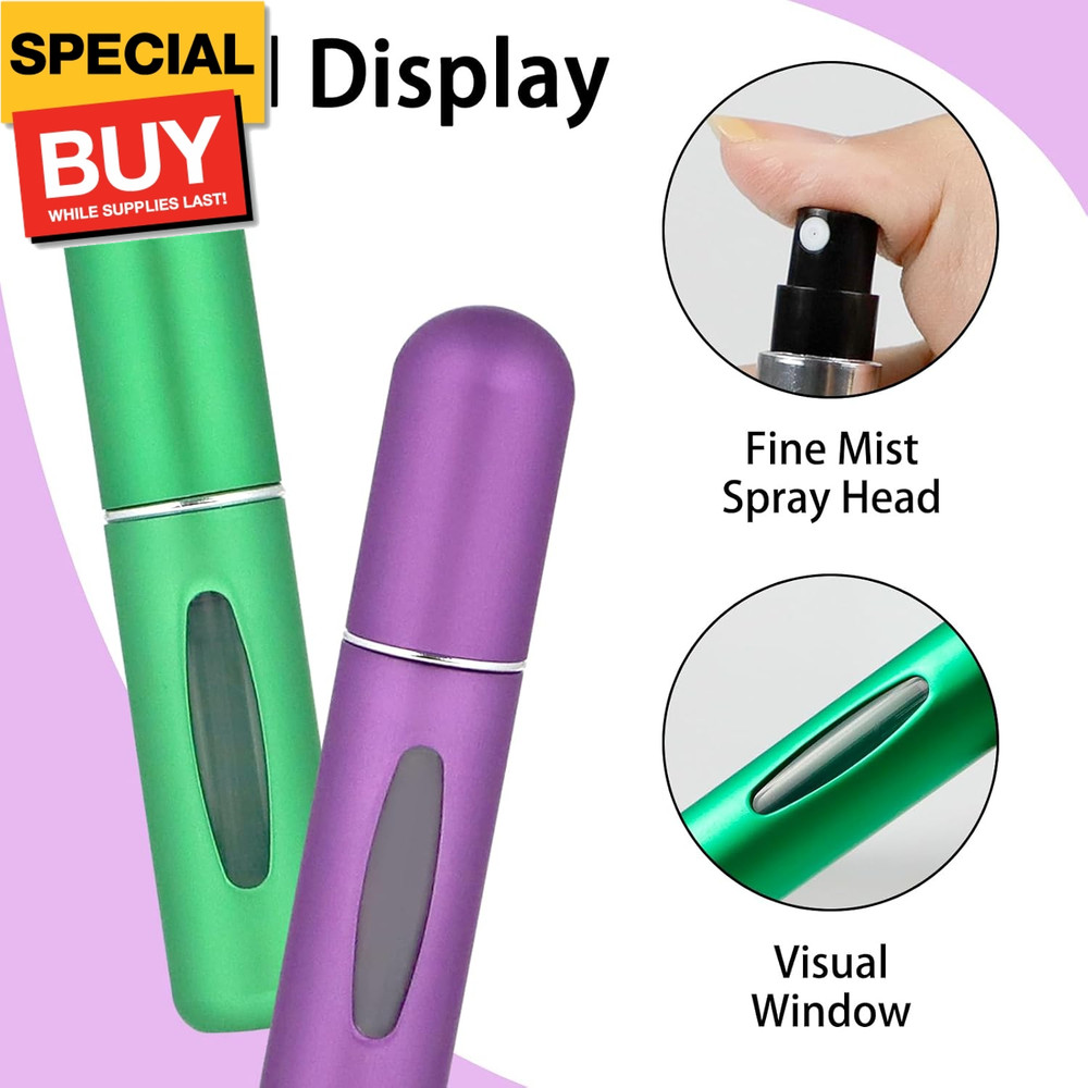 10PCS Mini Refillable Perfume Atomizer Bottle, Portable 5ml Spray Scent Pump Cas