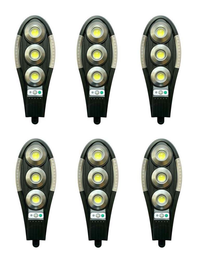 6 Pieces 150W IP66 Solar LED Spotlight with Motion Sensor Remote Control