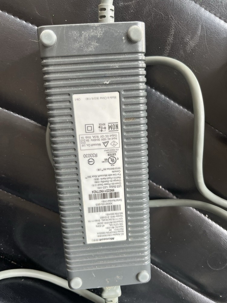 Microsoft Xbox 360 AC Adapter Gray Wired Power Supply for Console