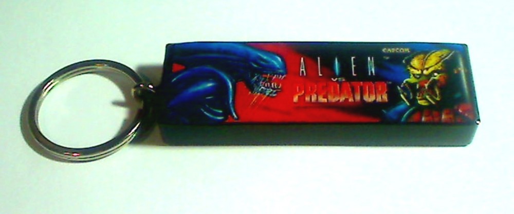 Alien vs. Predator Arcade Marquee Coin Door accessory Keychain