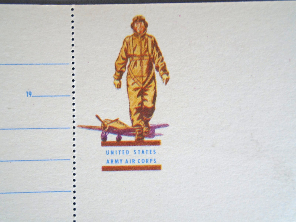 US Army Air Corps post card dated 1943