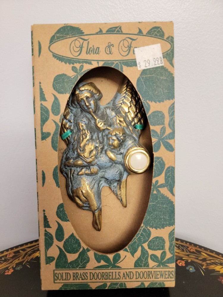 Flora & Fauna Solid Brass Angel's Doorbell