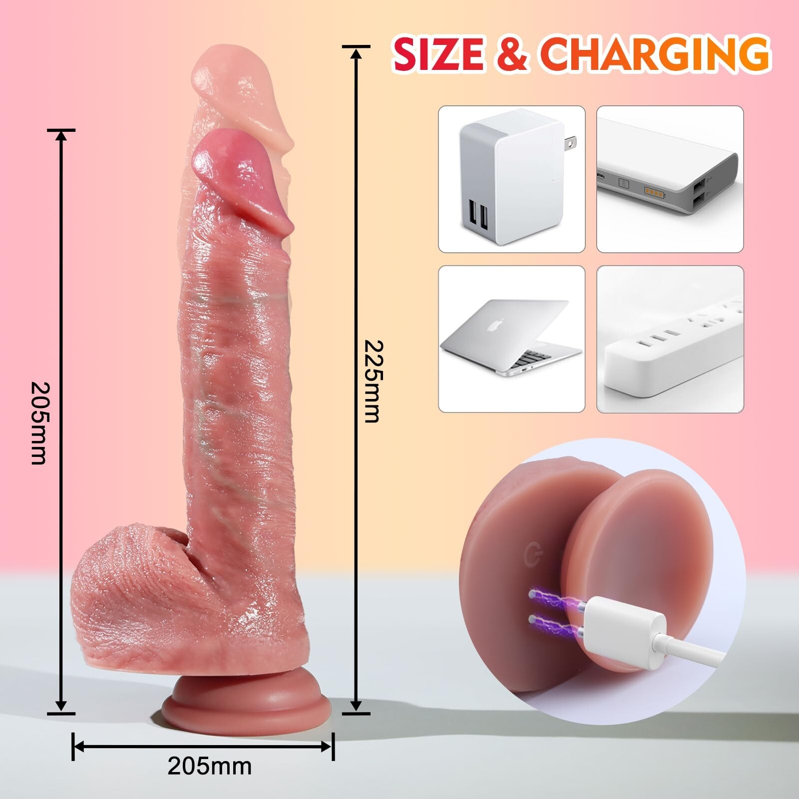 Telescopic Realistic Thrusting Dildo Vibrator Sex Toys for Women Remote Control
