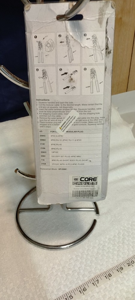 Modular Plug Crimps Strips and Cuts Tool HT-210C Core Cables 93-100-020