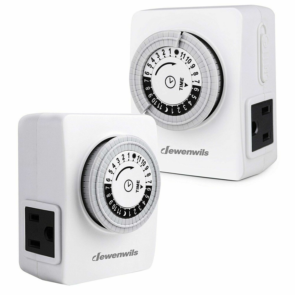 DEWENWILS 2 pack Indoor Outlet Timer Plug in Electrical Timer for Aquarium Lamp