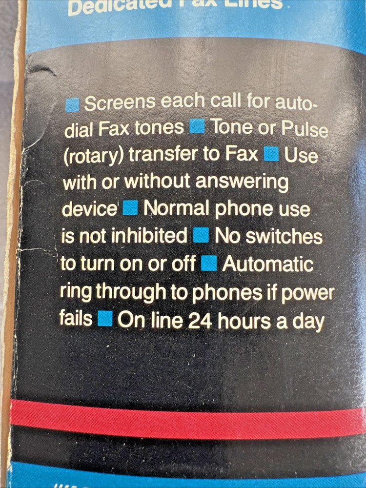 Command Communications ASAP TF 300Plus Automatic Phone Line Expander 1991