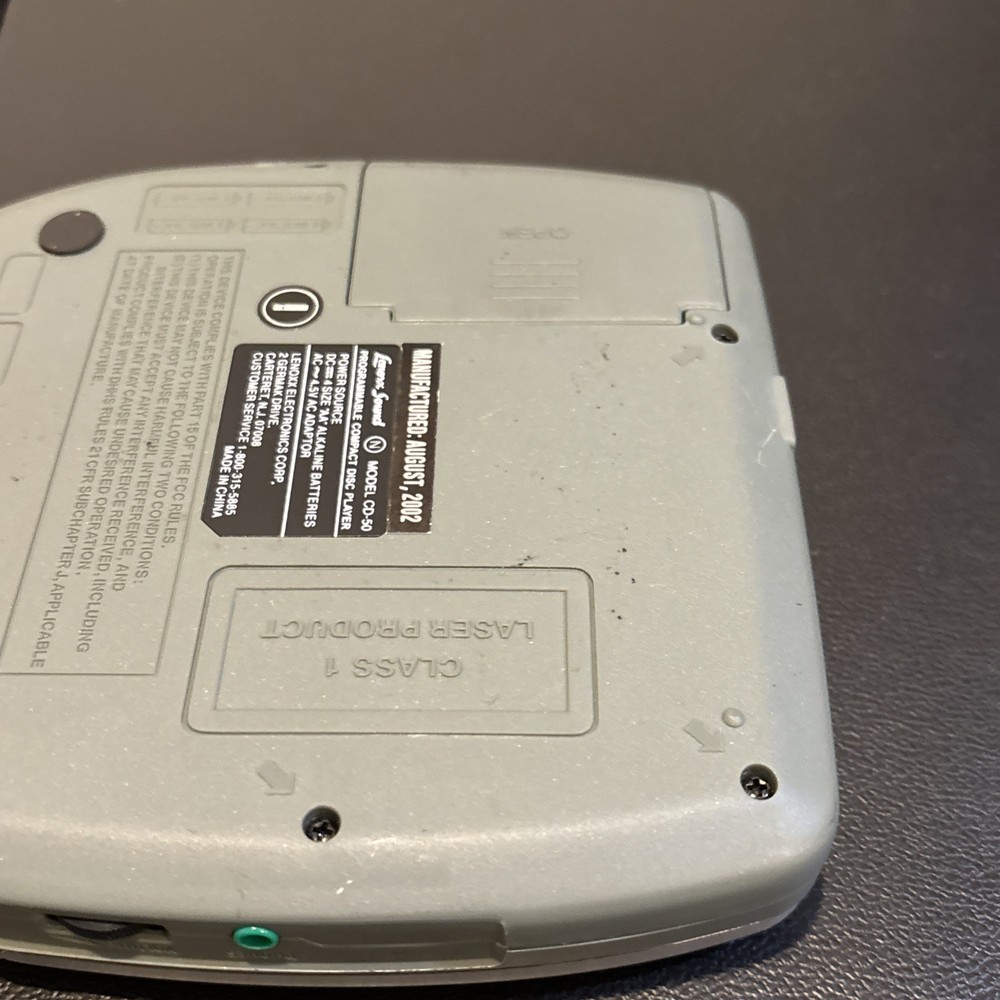 Lenoxx Sound CD-50 Portable CD Player Programmable With Repeat Power Tested