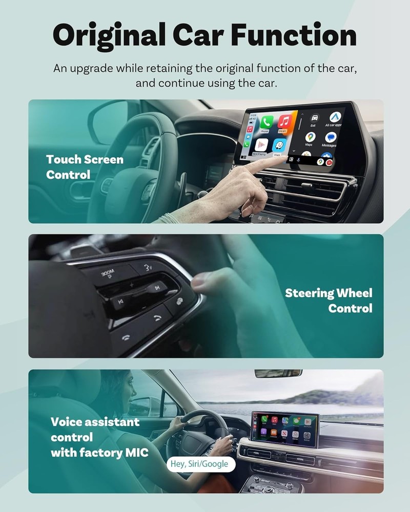 Ottocast Mini Pot USB C 3.0 2 in 1 Wireless Carplay + Android Auto Adapter