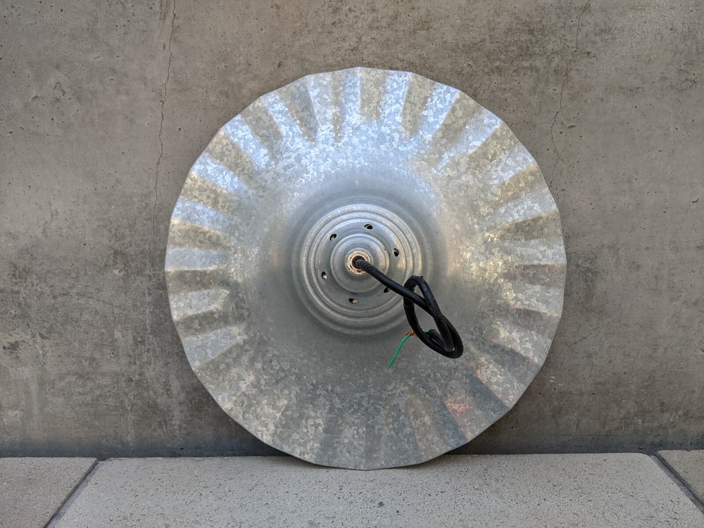 Radial Wave Stainless Steel Light/Shade Complete 16 3/4" Diameter