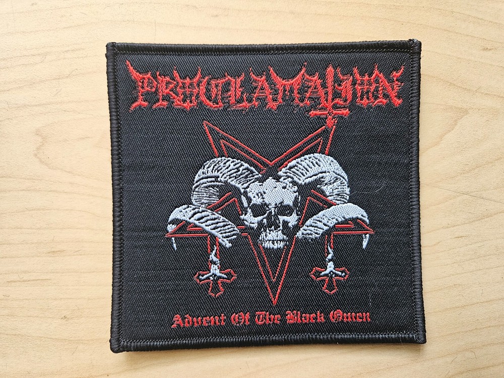 PROCLAMATION, ADVENT OF THE BLACK OMEN SEW ON BLACK BORDER WOVEN PATCH