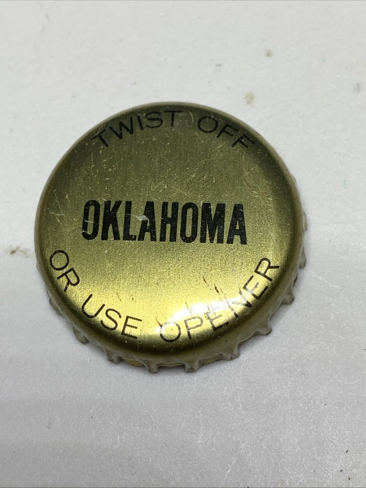 Vtg. Oklahoma Twist Off Or Use Opener Bottle Cap