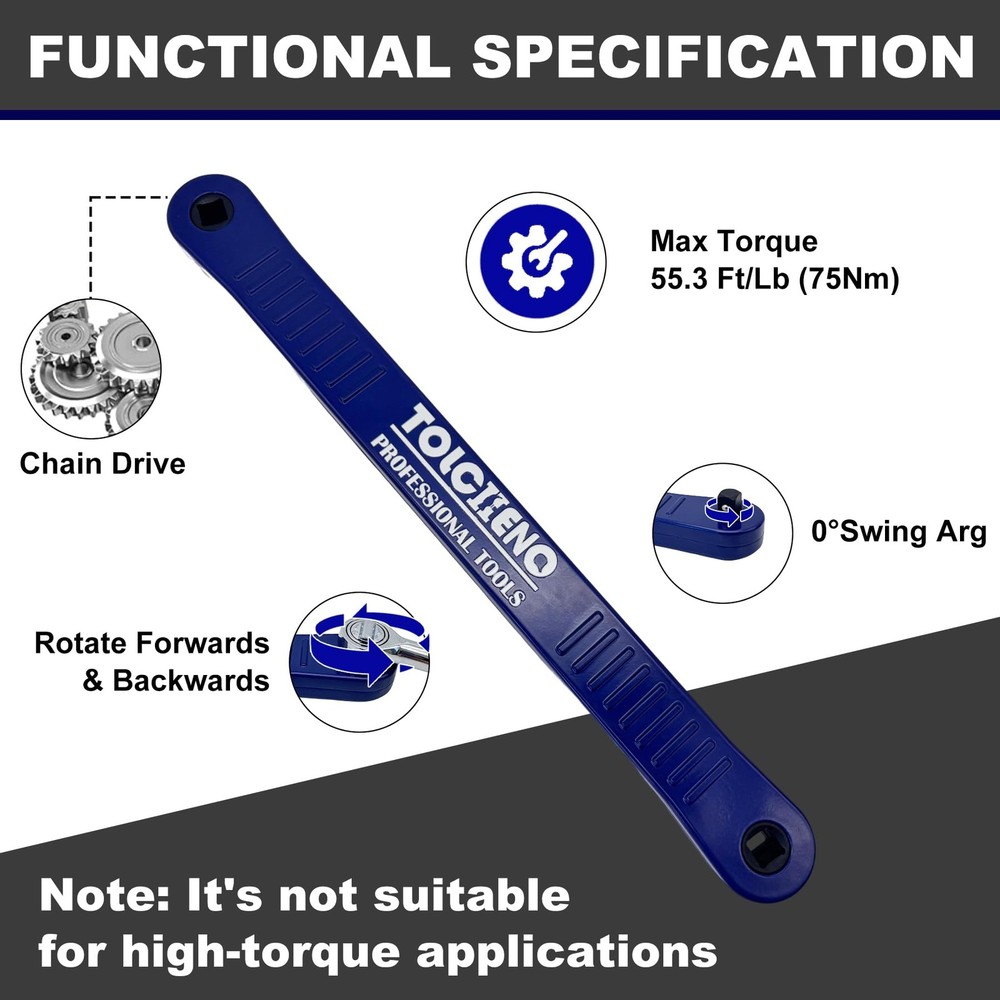 TOLCHENO Offset Extension Wrench Set, Pro Zero Blue