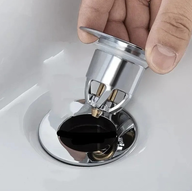 2pcs Universal Sink Drain Plug Bounce Core Stopper for Bathroom & Kitchen - NEW