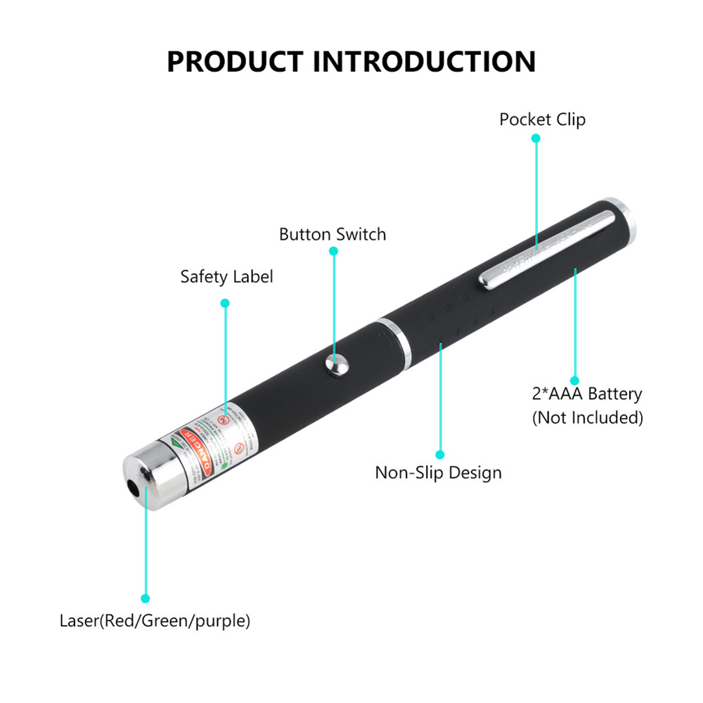 1Pcs Red Lazer Green Battery-powered laser pointer Astronomy Visible Beam Light