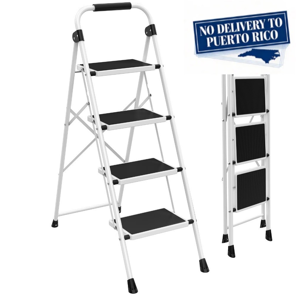 Ultra-Thin Folding Step Stools 330 lbs Capacity, 2-Inch Thin for Storage