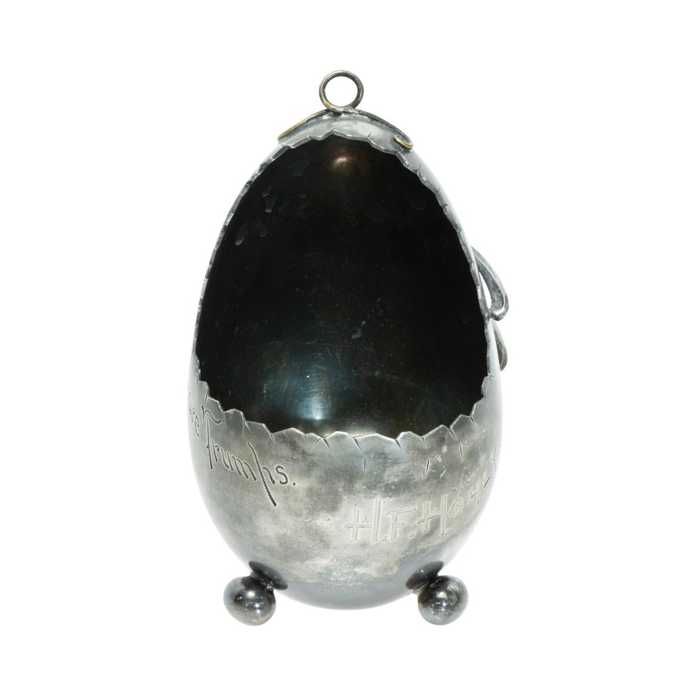 Victorian Silverplate Egg Motif Sugar Bowl