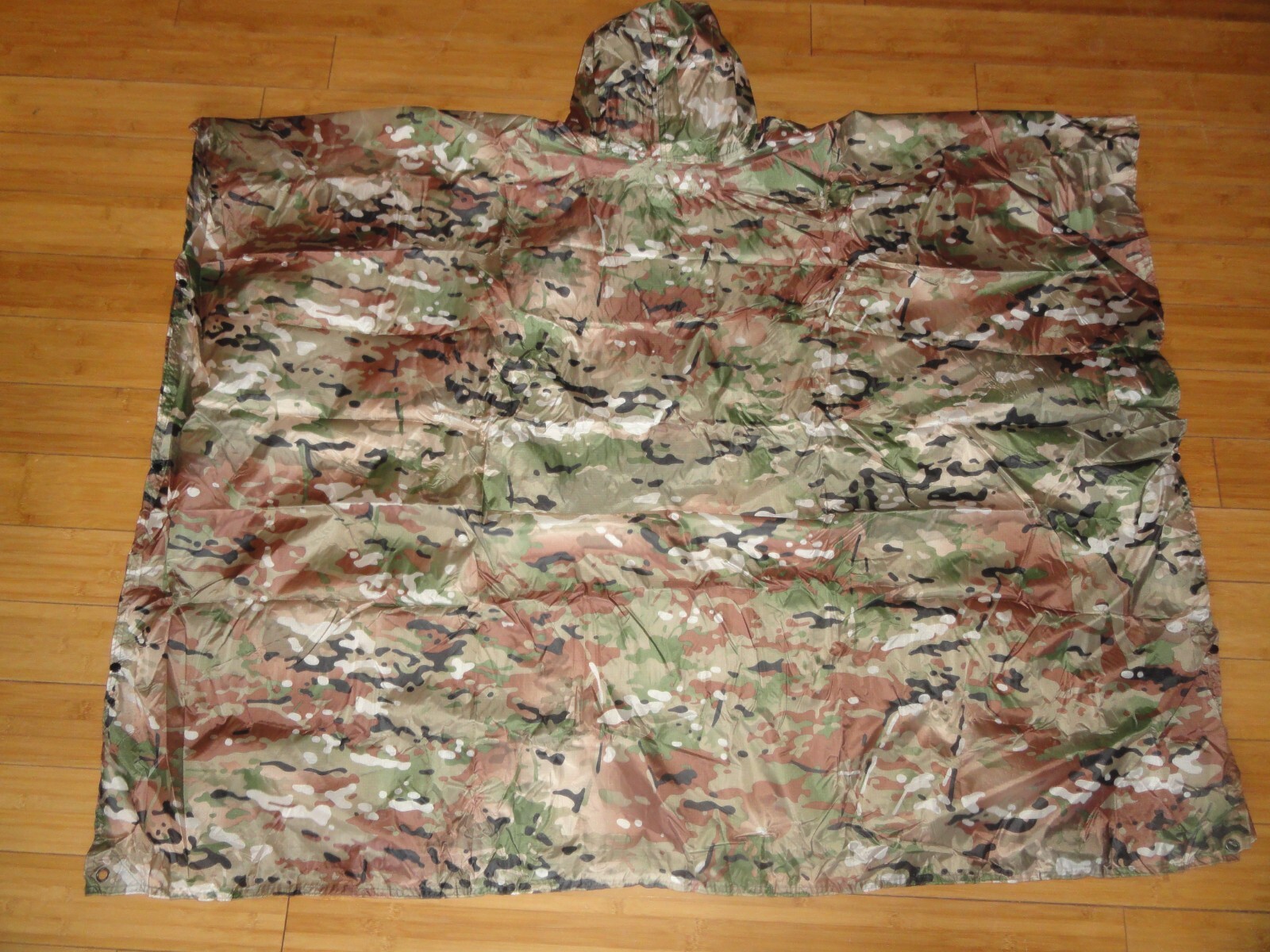 NEW WATERPROOF OCP SCORPION MILITARY PONCHO WET WEATHER SHELTER HALF