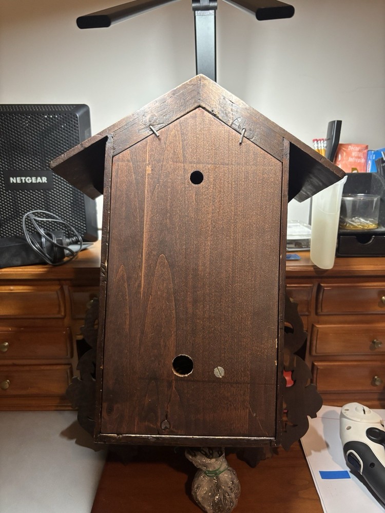 Antique Weather House Cuckoo Clock