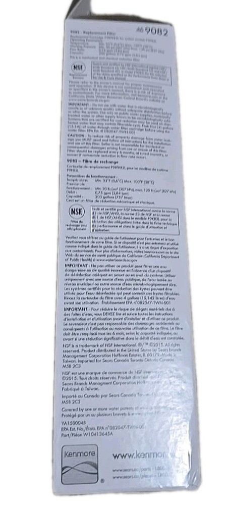 Kenmore 9082 Replacement Refrigerator Filter Sealed in New Box OEM