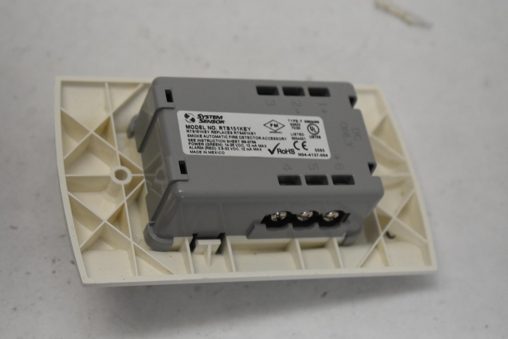 System Sensor RTS151KEY White Remote Test Station Key Switch Smoke Detector