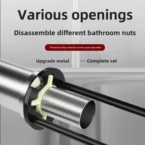 Multifunctional Sink Wrench Set, 2-Pack Basin and Faucet Wrench Tool with Fou.