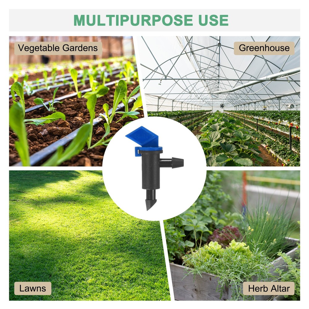 60-Pack Flag Irrigation Dripper Emitter, Drip Irrigation Connect Kit