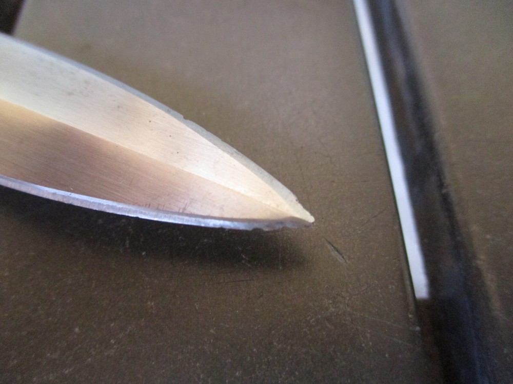 Vtg Compass TEXAS WILDCAT Fixed Blade Boot Knife