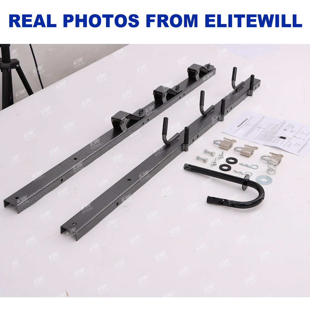 ELITEWILL 3 Place Weedeater Rack & 2 Place Backpack Blower Rack for Open Trailer