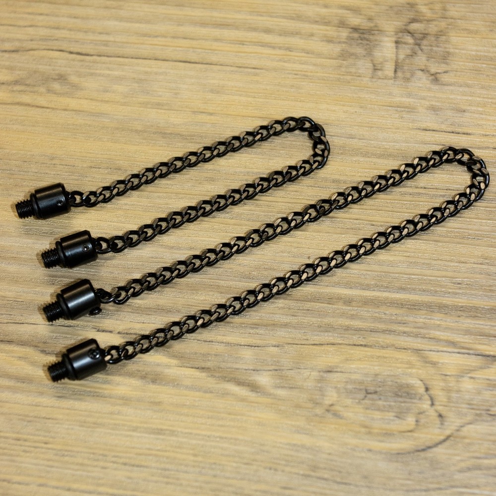 Carp Bobbin Chains Indicators Spare Chains Black m5 thread 6" 9" - Carper Tackle