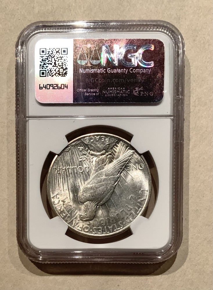 1925-S Peace Dollar NGC AU58 CAC