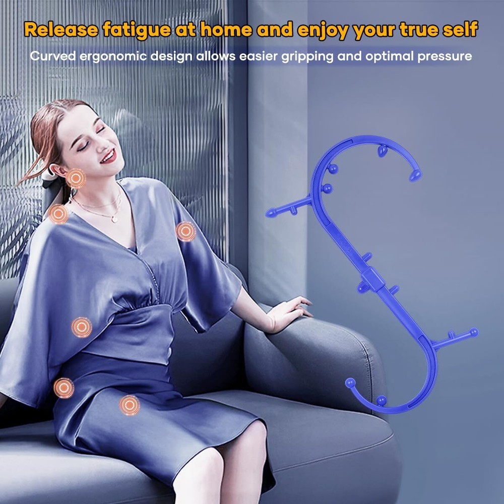 Back Massage Hook Trigger Point Massager Tool Handheld Self Massage Cane for