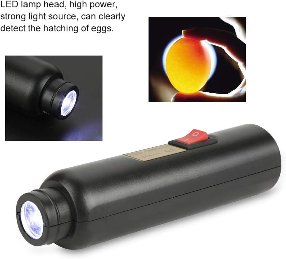 LED Egg Hatching Test Light, High LED Chicken Egg Candler Mini Egg Tester Pen...