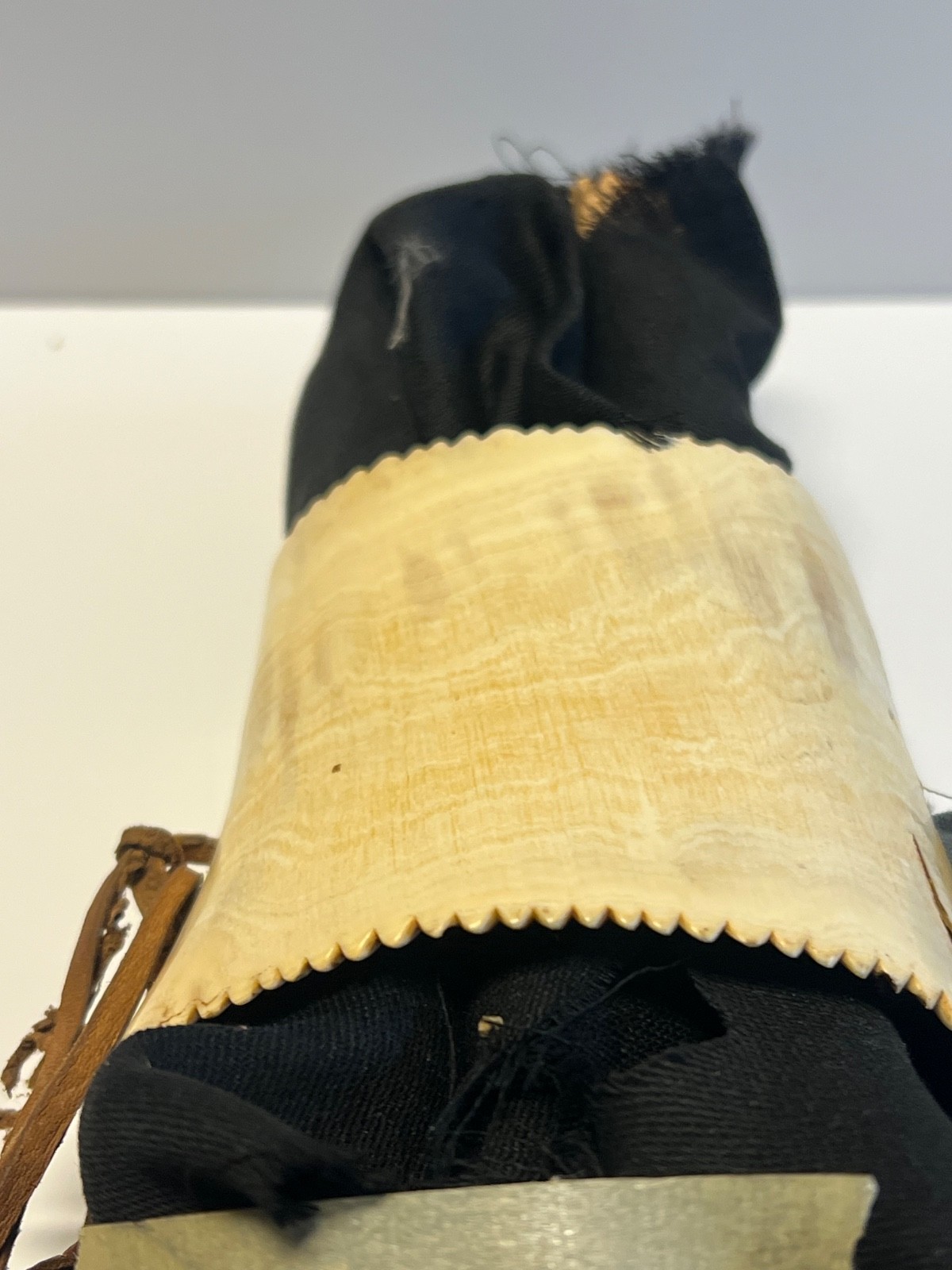 Original Native American Apache Indian Carved Ceremonial Dance Bracelet; Papers