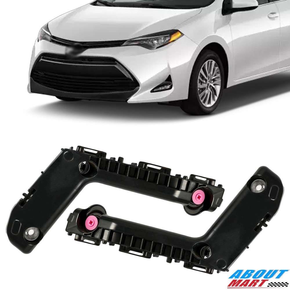 Front Bumper Retainer Bracket Set For 2017 2018 2019 Toyota Corolla Support 2pcs