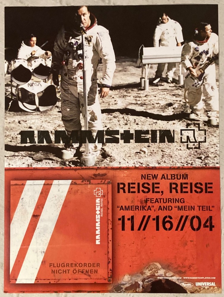 Rammstein 2004 Promo Poster Reise Reise Industrial Metal Music