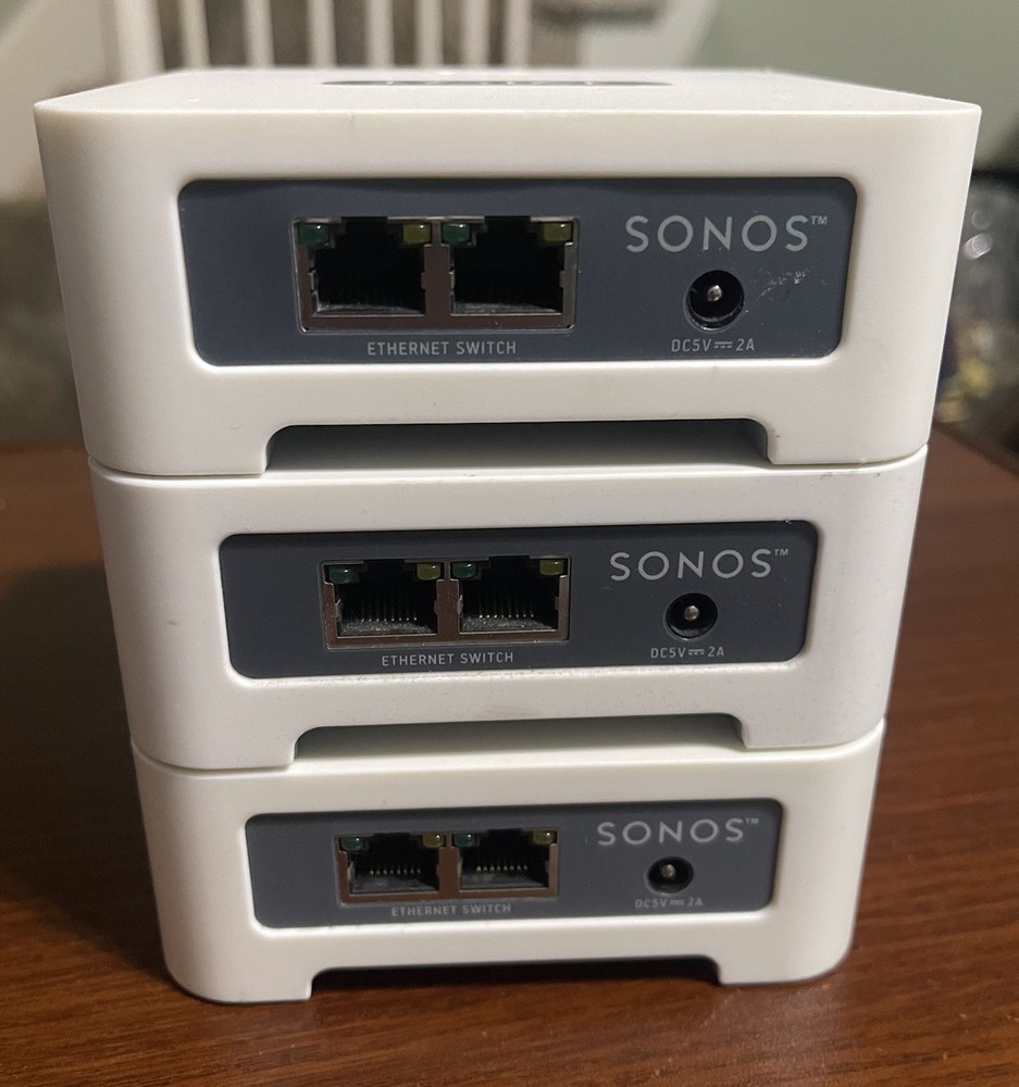 (3) - Three Sonos Connect Bridge’s White / No Adapters