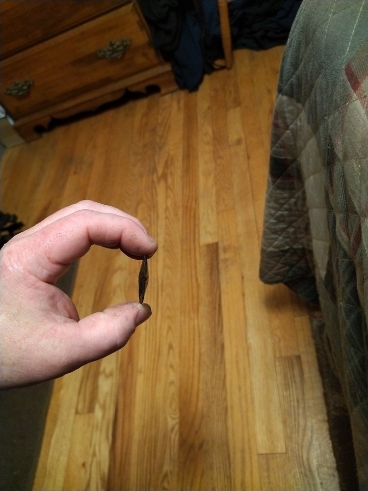 Paleo Spear Point Obsidian fire like at bottom