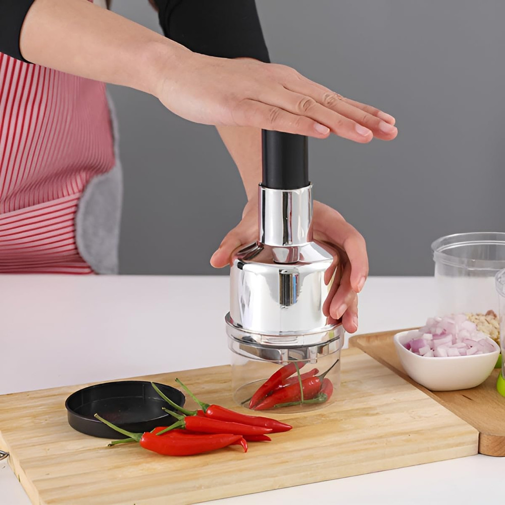 Manual Food Chopper, Easy Vegetable, Onion Cutter, Garlic Mincer, Multi-Function