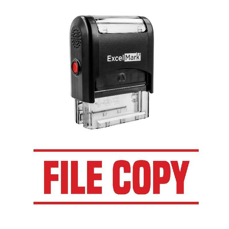Double Line FILE COPY Stamp - Self-Inking / Red