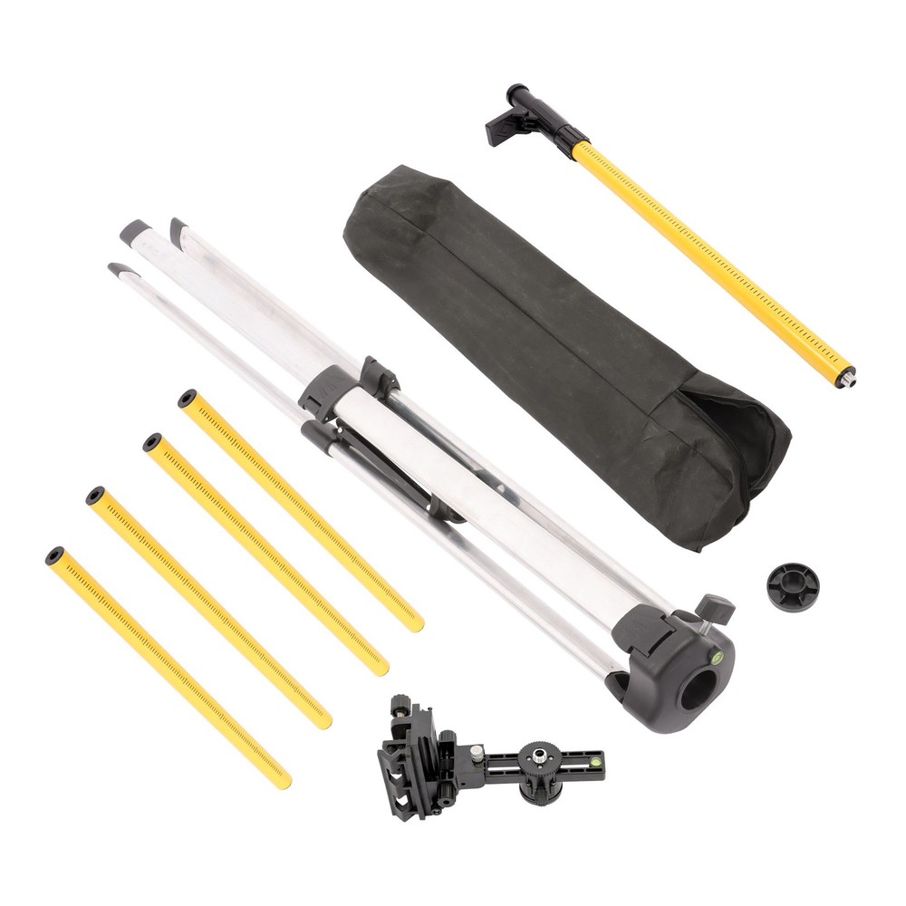 3.7M Laser Pole 12 Ft Adjustable Telescoping Laser Level Pole With Tripod