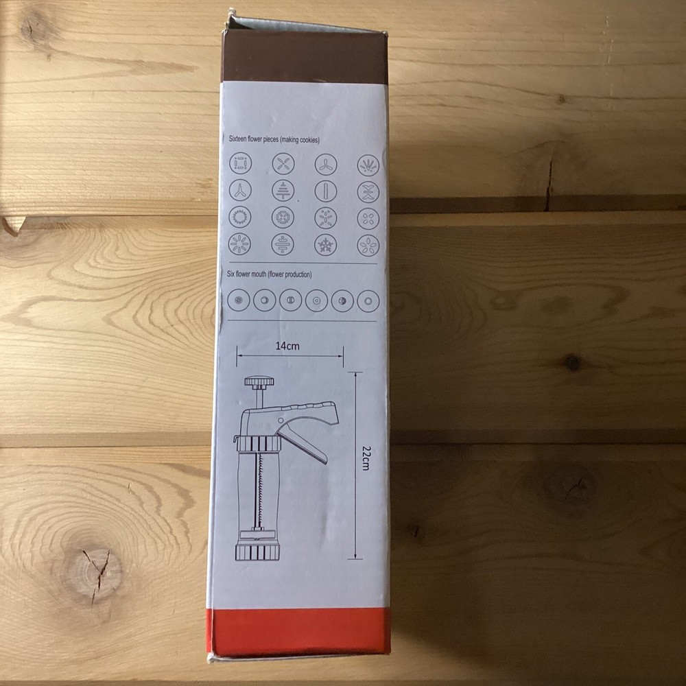 COOKIE PRESS COOKIE BISCUIT GUN 16 Pieces￼ Biscuit￼ Decorating￼ Baking￼